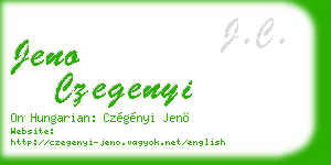 jeno czegenyi business card